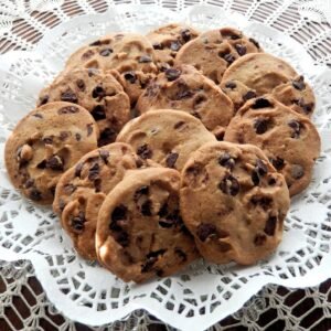 chocolate chip cookies, butter, sugar