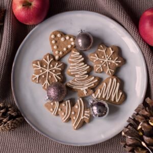 cookies, plate, christmas cookies